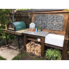 Green Machine (No stand)  Outdoor Stone Base Pizza Oven, Garden Oven, Smoker, BBQ -